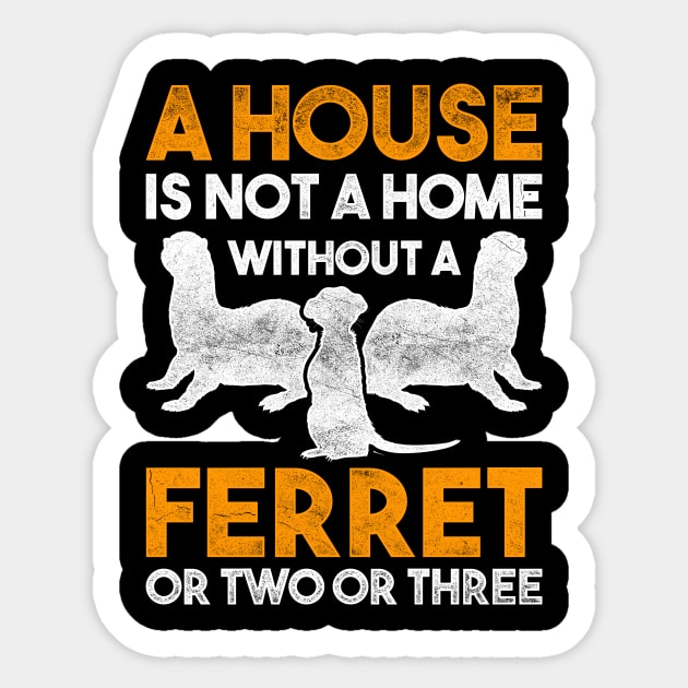 Ferret Retro Pet Ferrets Sticker by shirtsyoulike